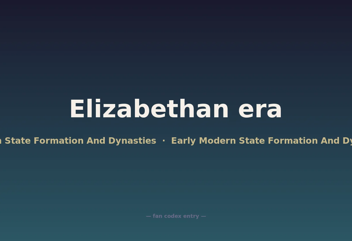 Elizabethan era